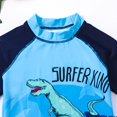 thumbnail image 6 of Edvintorg Boys Swim Trunks and Swim Shirt 3 Pieces Swimsuit Set Kids Swimwear Boys Cute Dinosaur Short Sleeve Sunsuit Swimwear Bathing Suit with Hat 2-15T, 6 of 6