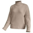 thumbnail image 2 of WNEGSTG Womens Spring Tops Cardigan Blouses Dressy Casual,Women's Knitted Sweater Women's Clothing Thick Thread High Neck Pullover Sweater Women, 2 of 6