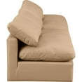 thumbnail image 5 of Meridian Furniture Indulge 140" Vegan Leather Modular Sofa in Tan, 5 of 8