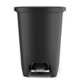 thumbnail image 6 of Premium 13 Gallon Trash Can - Plastic Kitchen Waste Bin with Odor Protection of Lid, Stainless Steel Step On Foot Pedal and Garbage Bag Rings, Black, 6 of 6