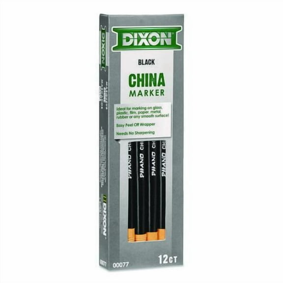 China Marker, Black, 12/Pack | Bundle of 2