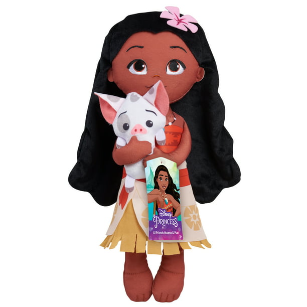Disney Princess Lil' Friends Plush Moana & Pua 14-inch Plush Doll,  Officially Licensed Kids Toys for Ages 3 Up, Gifts and Presents -  