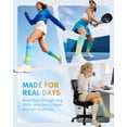 thumbnail image 6 of CAMBIVO Compression Socks for Women, 15-20 mmHg Knee High Socks 3 Pairs, Gradient Color Socks for Nurses, Running, Travel & Comfort, 6 of 7