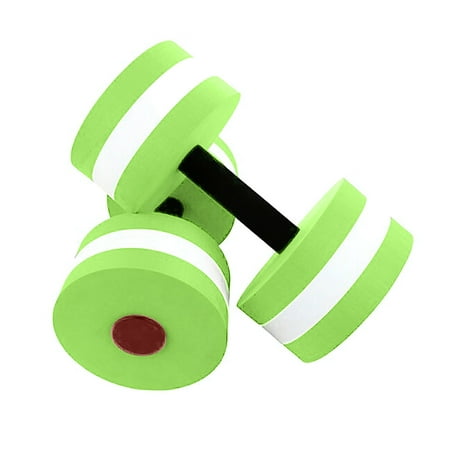 HOARBOEG 1 Pair Aqua Fitness Barbells Foam Dumbbells Hand Bars Pool Resistance Exercise(Green)