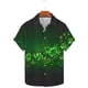 thumbnail image 4 of Ceisia Men's St. Patrick's Day Shamrock Vine Print Short Sleeve Turndown Collar Stretch Casual Shirt Dark Gray XXXL Gifts, 4 of 5