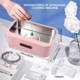 thumbnail image 2 of Ultrasonic Jewelry Cleaner, Jewelry Cleaner Machine 400ml 46KHz, Professional Sonic Cleaner, for Rings Glasses Jewelry Dentures, 2 of 8