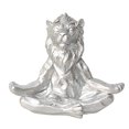 thumbnail image 1 of Sagebrook Home 15883-01 RESIN 7" YOGA LION, SILVER, 1 of 1