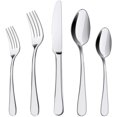 thumbnail image 1 of 9.69 x 3.86 x 1.61 inchesSilver Juego de Cubiertos, Juego de Cubiertos de Acero Inoxidable de 20 Piezas, Incluye Cuchillo, Tenedor, Cuchara, Pulido como Espejo, Apto para lavavaji, 1 of 5