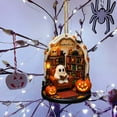 thumbnail image 3 of Vrorvz Halloween Decorations Ghost Pendant Cute Reading Corner Acrylic Board for Spooky Home Decor with Lanterns and Pets Suit Halloween Lovers and Collectors 3.9in Multicolor, 3 of 6