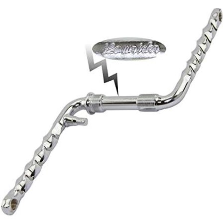 Lowrider Bike Twisted One/Piece Crank 6 1/2" (165mm) Chrome Beach Cruiser Bicycle Crank