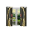 thumbnail image 2 of MKHERT I Love Music Gold Window Curtains Kitchen Curtain Room Bedroom Drapes Curtains 26x39 inch, 2 Piece, 2 of 3