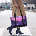 thumbnail image 4 of FORMRS Canvas Laptop Tote Bag for Women with 15.6" Computer Compartments Shoulder Handbag, White Cat Walking, 4 of 7