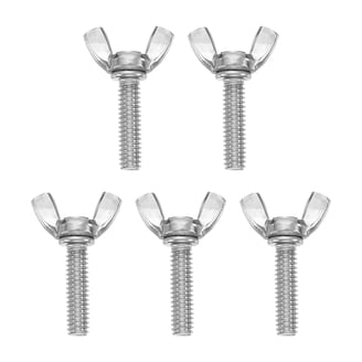 1/4-20 X 1 Thumb Screws Tee Wing Knob. Gray Delrin 818 SS. 4 per Package #TNM12 1/4-20 X 1 Thumb Screws Tee Wing Knob. Gray Delrin 818 SS. 4 per Package #TNM12