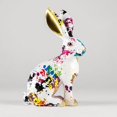 thumbnail image 3 of Modern Rabbit Statue Colorful Painted figurine rabbit Rabbit decor home Ornament Resin Bunny Model, 3 of 8
