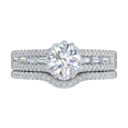thumbnail image 3 of 1 Carat Diamond Bridal Ring Band Set in 14K White Gold (Ring Size 10.75), 3 of 4