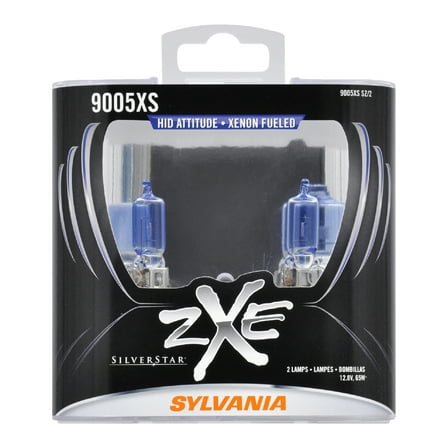 Sylvania SilverStar zXe 9005XS Halogen Fog Light Bulb Headlights, White (2 Pack)