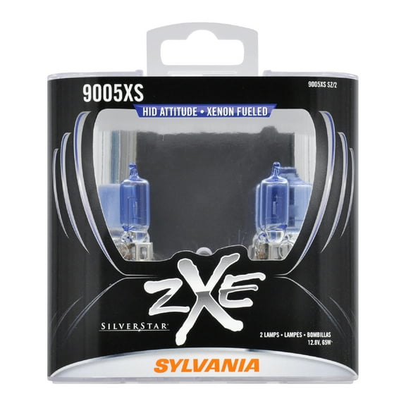 Sylvania SilverStar zXe 9005XS Halogen Fog Light Bulb Headlights, White (2 Pack)