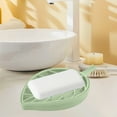 thumbnail image 6 of Japceit Waterproof Bathroom Soap Box with Cover, Self-Draining Soap Dish with Lids, Household Shower Organizer, Leaves Shaped Design, 6 of 6