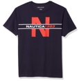 thumbnail image 1 of Camiseta Nautica de manga corta para hombre, 100% algodón, azul marino, talla S, 1 of 3