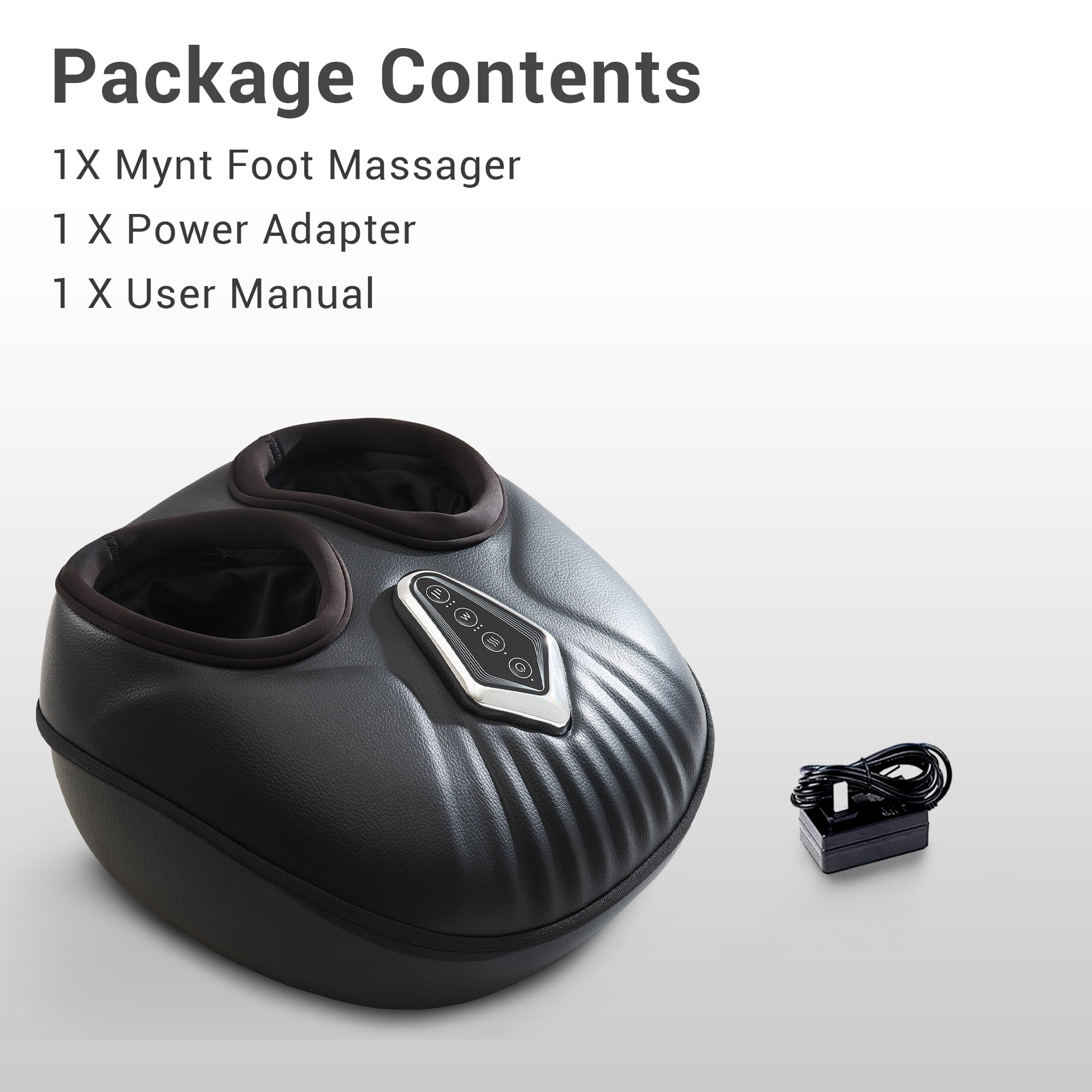 Foot Massager Gifts for Father's Day with Heat and Compression, Shiatsu Feet Massager, Fits Up to Men Size 13.5, Black
