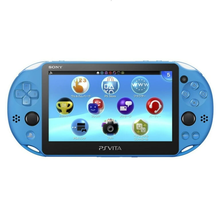 Restored Sony Playstation PS Vita 2000 Slim Gaming Console, Aqua