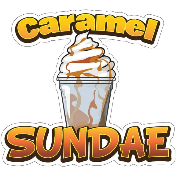 Caramel Sundae 16" Decal Concession Stand Food Truck Sticker