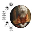 thumbnail image 4 of Naloa Haystack Meditating Cat PVC Leather Spare Tire Wheel Cover for Car Truck SUV Camper Trailer Universal Fit many size14 inch, 4 of 6