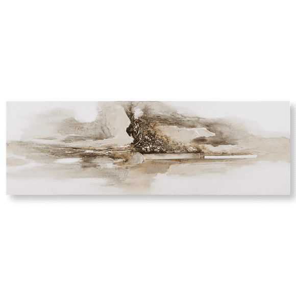 Bouclair Neutral Beige Oil Painting Canvas 59 X 19.5 in (150 X 50 cm)