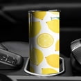 thumbnail image 3 of Lemon 20oz Tumblers with Lid Straw Vacuum Insulated Cup 20oz Tumbler for Spring Summer, 3 of 7