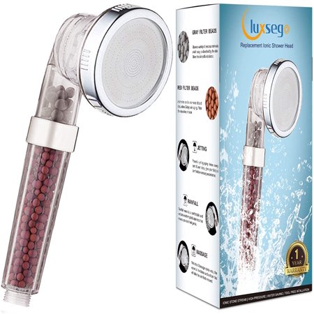High Pressure Filtered Shower Head with Beads Soften Hard Water, Water ...