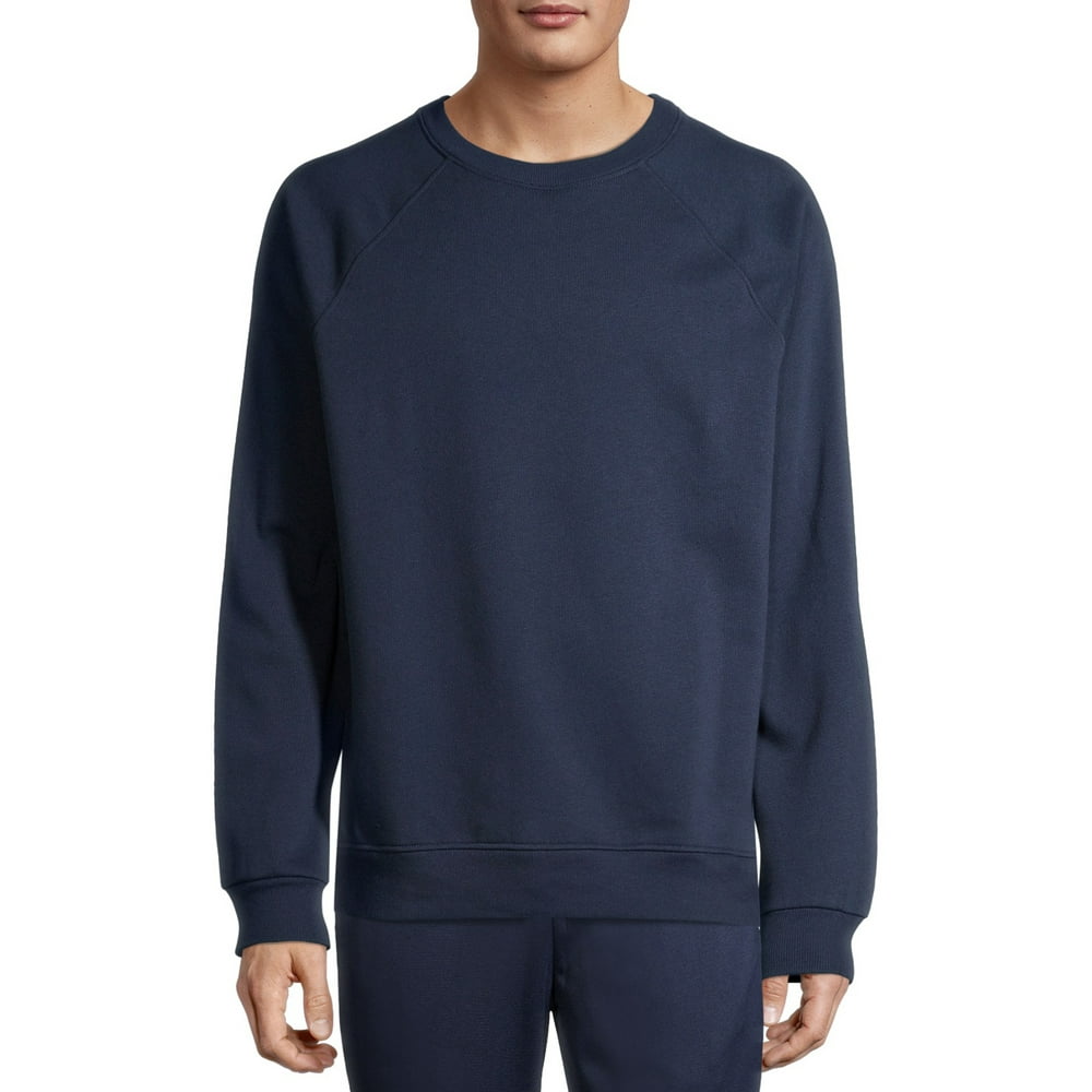 Athletic Works Athletic Works Men's Fleece Raglan Crew Sweatshirt, up