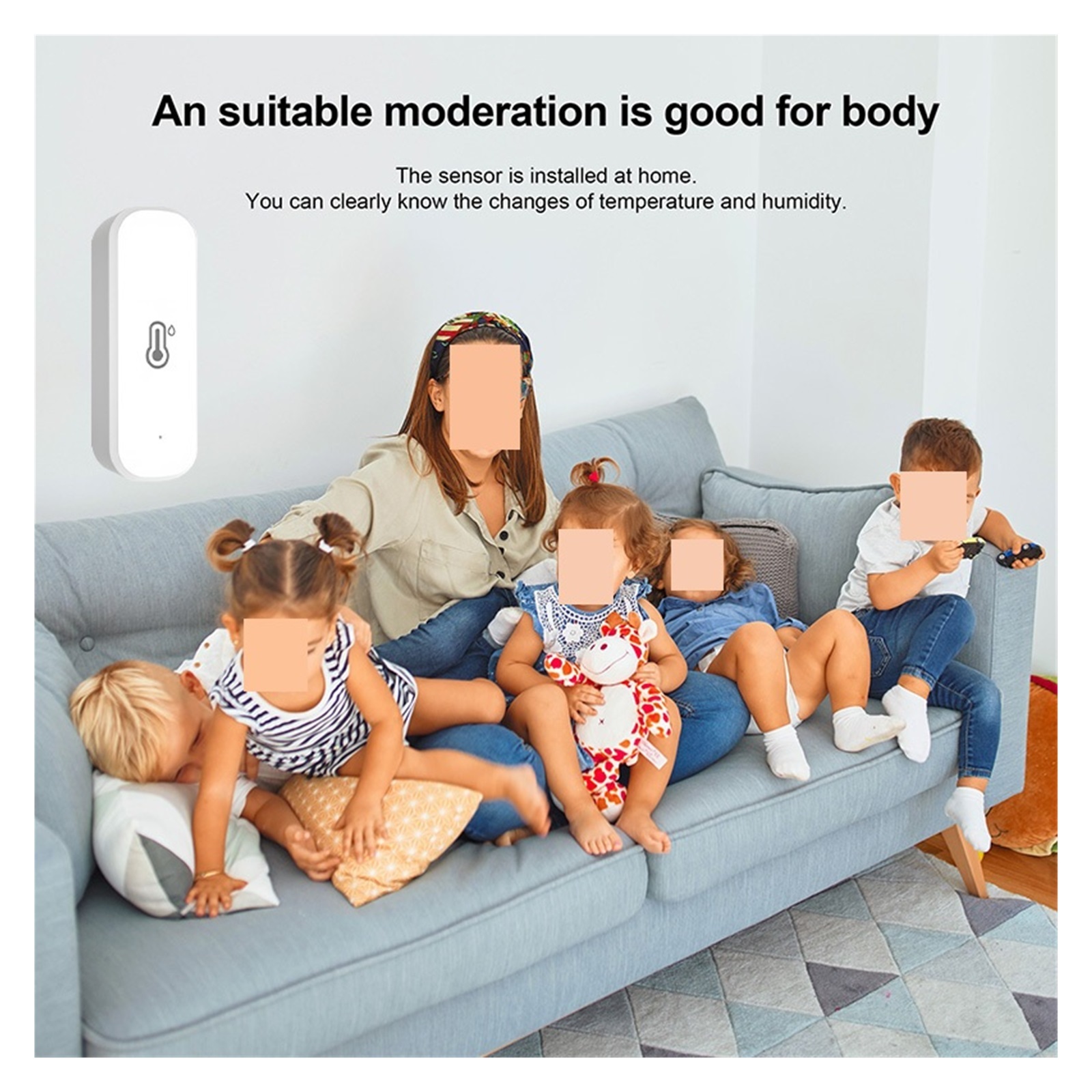 Smart Home Temperature and Humidity Sensor WiFi Indoor Thermometer Monitor Works ,Fast Response