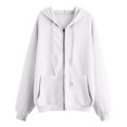thumbnail image 3 of UAYOTSE Womens Zip Up Hoodies Fleece Jackets Oversized Sweatshirts Fall Fashion Outfits Sweaters Winter Clothes(G250-White,XL), 3 of 4