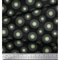 thumbnail image 3 of Soimoi Black Cotton Poplin Fabric Artistic Flower Mandala Print Fabric by the Yard 56 Inch Wide, 3 of 3