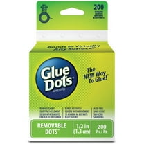 Glue Dots 0.5" Removable Clear Dot Roll, 200 Count