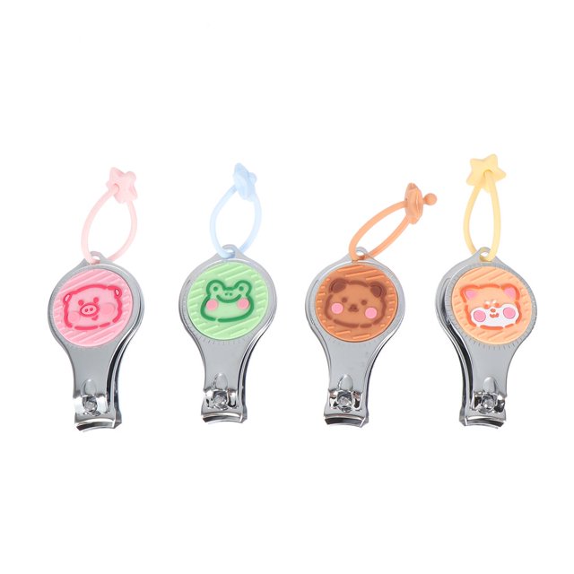 4pcs Creative Keychain Pendants Nail Clippers Key Decorations (Assorted Color)