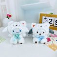 thumbnail image 3 of Sanrio - Muñeco de peluche de oso blanco de invierno para travestismo, Kuromi, Melody, Yugui, llavero con colgante de coche, bonito colgante de muñeca, regalo para niñas, 3 of 5