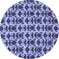 thumbnail image 1 of Ahgly Company Machine Washable Indoor Round Abstract Blue Modern Area Rugs, 5' Round, 1 of 4