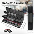 thumbnail image 3 of Nintendo Switch Game Case - Black Holder With 72 Card Slots & 24 Micro SD Slots, Hard Shell, Silicone Lining, 3 of 7