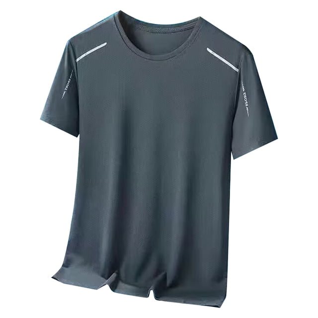 Camisetas de color liso para hombre, poliéster, estilo informal, para exteriores, corte holgado, verano