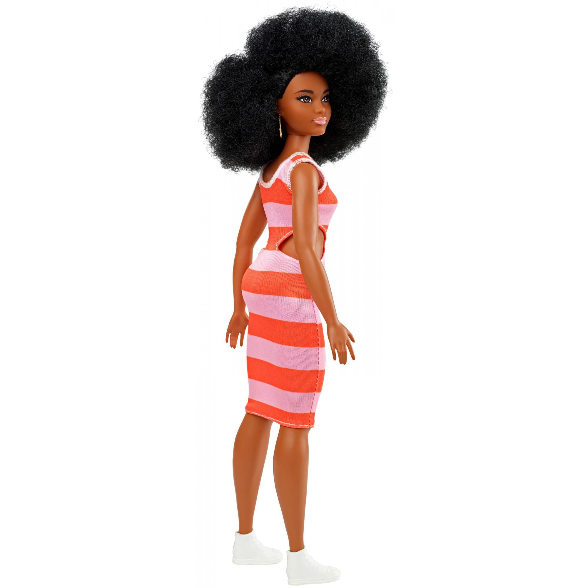 Barbie doll CLOTHES NEW CURVY FASHIONISTA #105 STRIPED CUT OUT  DRESS 