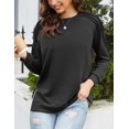 thumbnail image 3 of Zeagoo Women Cotton Tops Long Sleeve T Shirts Tunic 2025 Ladies Dressy Blouse Casual Shirts for Fall Winter, 3 of 6