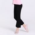 thumbnail image 6 of Xmarks Girl's Leggings High Waisted Flare Leggings Pants, Black Bell Bottoms for Girls, Full Length Jazz Dance Pants 3-14Y, 6 of 7