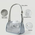 thumbnail image 5 of Nebwoak Foldable Portable Transparent Mesh Cat Carrier - Escape Proof Breathable Nylon Crossbody Pet Carrier for Travel, Washable Shoulder Cat Bag, 5 of 6