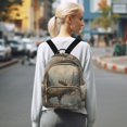 thumbnail image 7 of JIALIOU Mini Backpack Purse for Women Quilted Casual Daypack Small Travel Shoulder Bag, Elk at Water Edge in Forest, 7 of 7