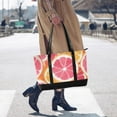 thumbnail image 4 of FORMRS Canvas Laptop Tote Bag for Women with 15.6" Computer Compartments Shoulder Handbag, Pink Grapefruit Slices, 4 of 7