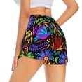 thumbnail image 3 of Xecao's Colorful Floral for a double-layer running short for women, perfect for gym, tennis, and more, featuring a convenient pocket., 3 of 9
