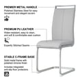 thumbnail image 6 of Sumdeal 5-Piece Oval Glass Dining Set, Seats 4, Light Gray Faux Leather Chairs, 6 of 8