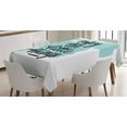 thumbnail image 1 of Ambesonne Saying Tablecloth Rectangular Table Cover, Brush Strokes Inscription, 60"x90", Pale Blue and Black, 1 of 3