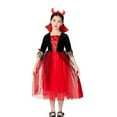 thumbnail image 3 of Girls Boys Vampire Costume Halloween Gothic Vampiress Role Play Cosplay Dress Up for Kids/Teen, 3 of 9